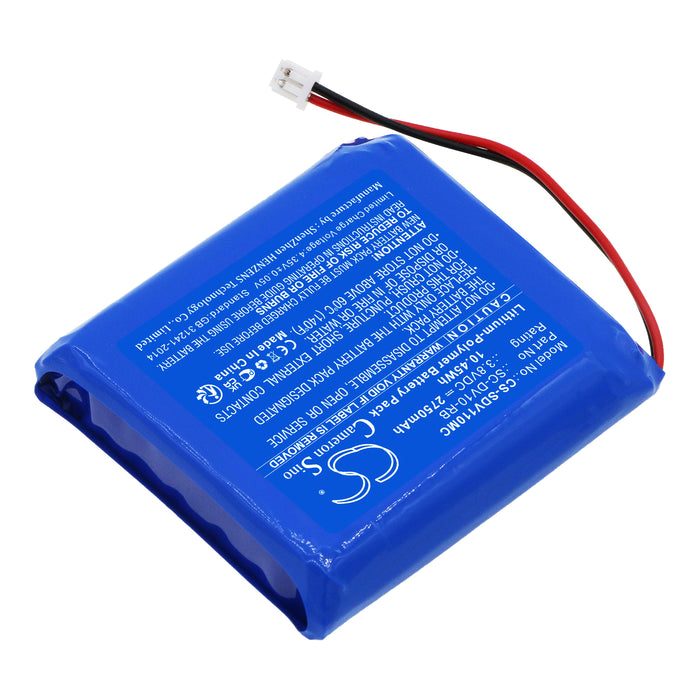 CS-SDV110MC : Battery for PatrolEyes SC-DV10, PE-DV10-Pro, SC-DV7 HD and others - Replaces PatrolEyes SC-DV10-RB, SC-DV7-RB, SC-DV1-RB