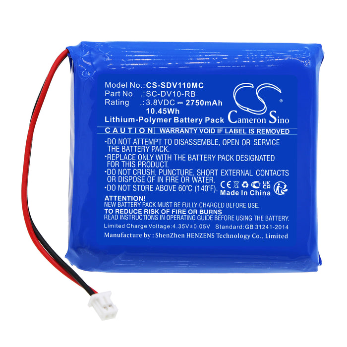 CS-SDV110MC : Battery for PatrolEyes SC-DV10, PE-DV10-Pro, SC-DV7 HD and others - Replaces PatrolEyes SC-DV10-RB, SC-DV7-RB, SC-DV1-RB