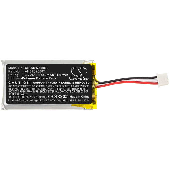 CS-SDW300SL : Battery for Sennheiser SDW 30, SDW 60, DW 30 HS and others - Replaces Sennheiser AHB732038T, 1000807