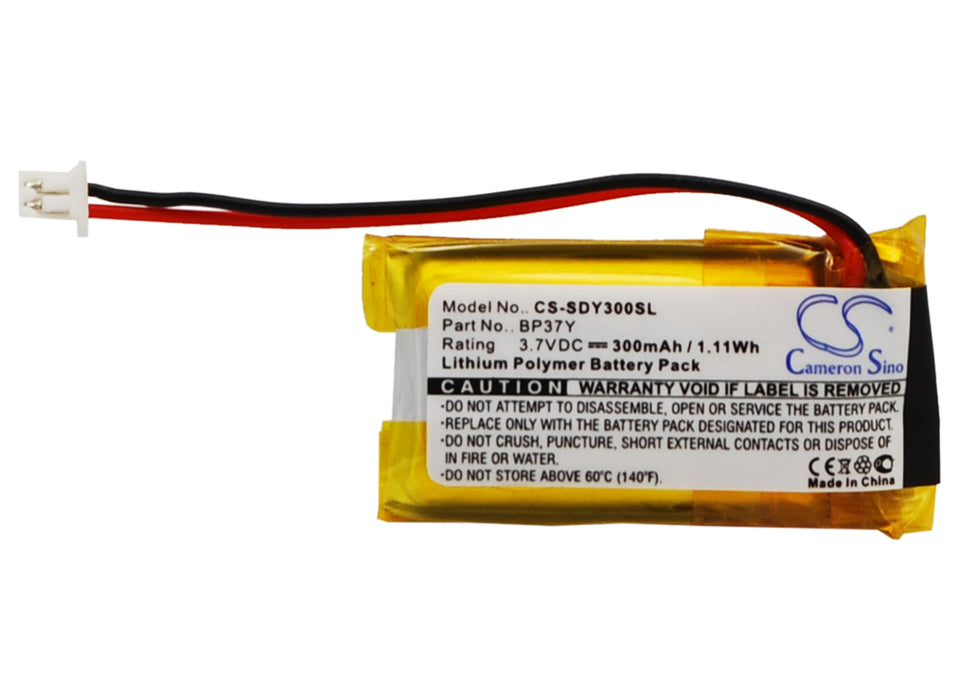 BP-SDY300SL : 3.7v Li-PO battery, replaces Dogtra  BP37Y, BP-37Y