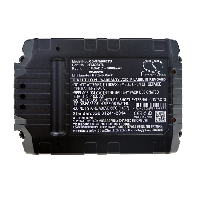 CS-SFM687PX : Battery for Stanley FMC688L, PCC680L, PCC685L and others - Replaces Stanley FMC687L
