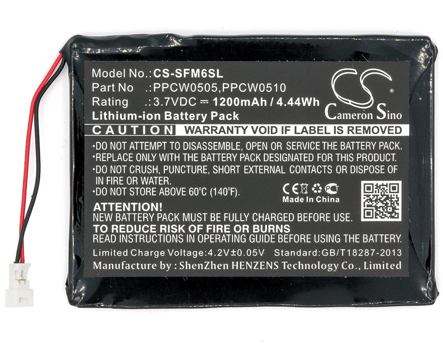 CS-SFM6SL : Battery for i-Audio X5L 30GB - Replaces i-Audio PPCW0505, PPCW0508, PPCW0510