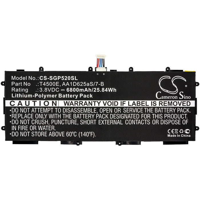 CS-SGP520SL : Battery for Samsung GT-P5210, GT-P5200, GT-P5220 and others - Replaces Samsung T4500E, AA1D625aS/7-B