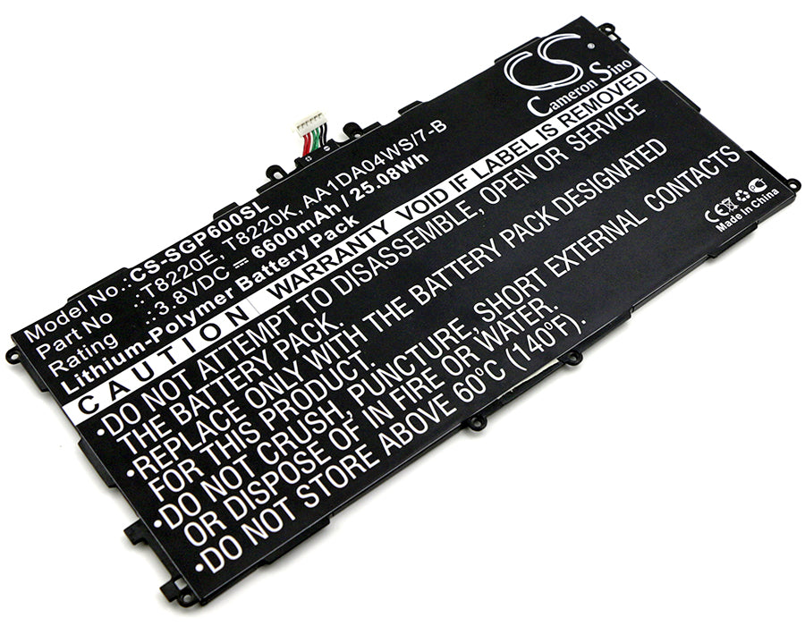 CS-SGP600SL : Battery for Samsung SM-P600, SM-P601, Galaxy Note 10.1 and others - Replaces Samsung AA1DA04WS/7-B, T8220E, AA1DA2WS/7-B and others