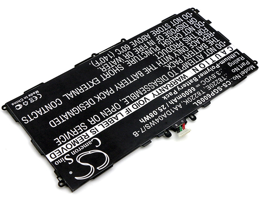 CS-SGP600SL : Battery for Samsung SM-P600, SM-P601, Galaxy Note 10.1 and others - Replaces Samsung AA1DA04WS/7-B, T8220E, AA1DA2WS/7-B and others