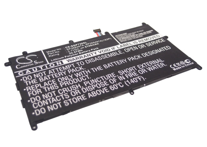 CS-SGP730SL : Battery for Samsung Galaxy Tab 8.9, GT-P7300, GT-P7310 and others - Replaces Samsung SP368487A, SP368487A(1S2P)