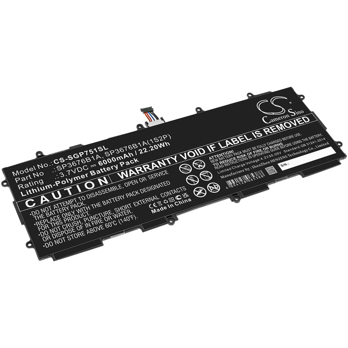 CS-SGP751SL : Battery for Samsung GT-P7510, Galaxy Tab GT-P7510, GT-N8000 and others - Replaces Samsung SP3676B1A, SP3676B1A(1S2P), GH43-03562B