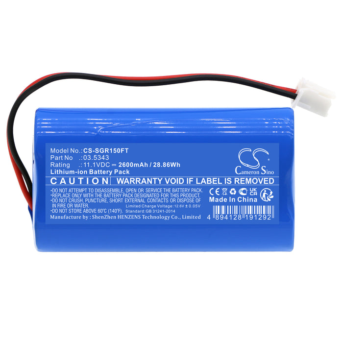 CS-SGR150FT : Battery for SCANGRIP VEGA 1500 C+R, 03.5451 - Replaces SCANGRIP 03.5343