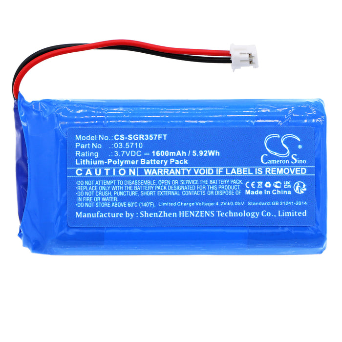 CS-SGR357FT : Battery for SCANGRIP Spotlight, Scangrip, 03.5404 - Replaces SCANGRIP 03.5710