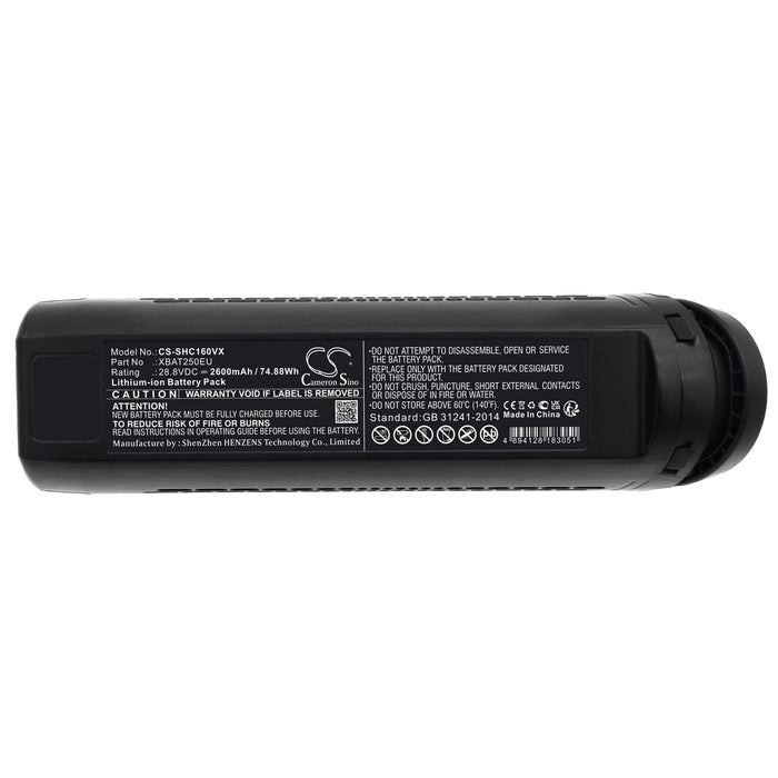 CS-SHC160VX : Battery for Shark IC160, ICZ160UK, ICZ160UKT and others - Replaces Shark XBAT250EU, 0083433-001, XBAT300 and others