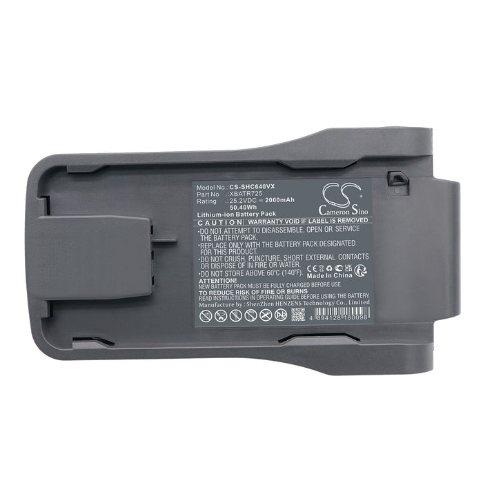 CS-SHC640VX : Battery for Shark Cordless Vertex Pro Stick Vacuum, IZ662H, IZ640H and others - Replaces Shark XBATR725, XBATR725SL