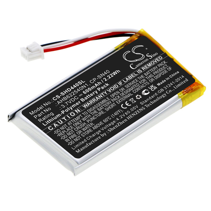 CS-SHD440SL : Battery for Sennheiser HD 4.50BTNC, Urbanite XL, Momentum 2.0 and others - Replaces Sennheiser AHB622540N1, CP-SN40