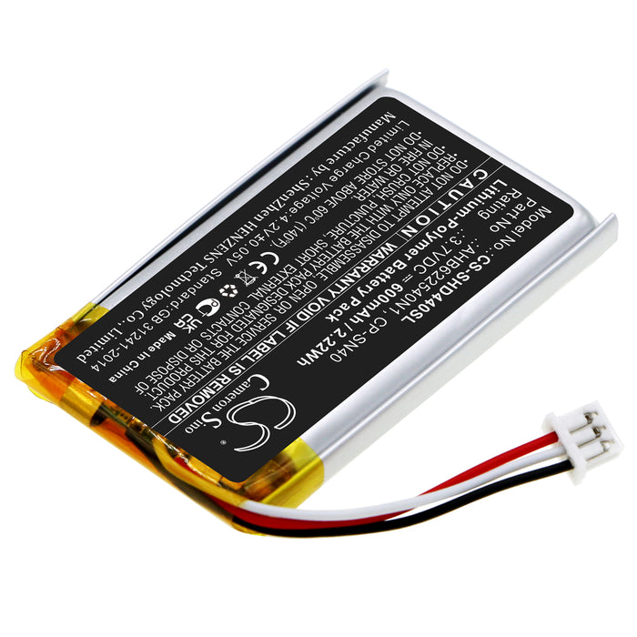 CS-SHD440SL : Battery for Sennheiser HD 4.50BTNC, Urbanite XL, Momentum 2.0 and others - Replaces Sennheiser AHB622540N1, CP-SN40