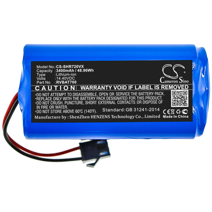 CS-SHR720VX : Battery for Shark ION Robot 700, ION Robot 720, ION Robot 750 and others - Replaces Shark RVBAT700