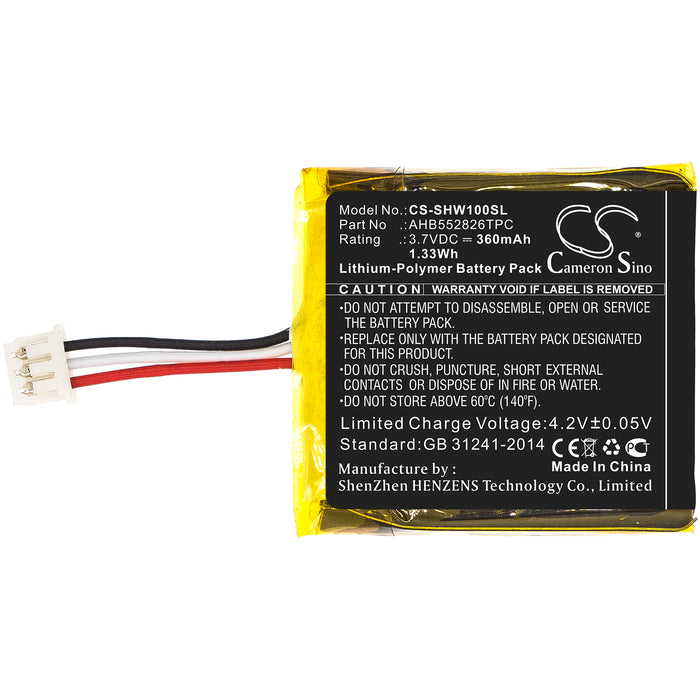 CS-SHW100SL : Battery for Sennheiser SDW 10, SDW 10 HS, SDW 5013 and others - Replaces Sennheiser AHB552826TPC, 1000806