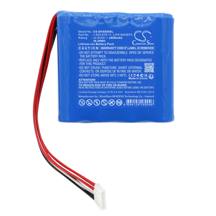 CS-SHX600SL : Battery for Sony GTK-XB60 - Replaces Sony 1-853-678-11, LIP4160HEPC