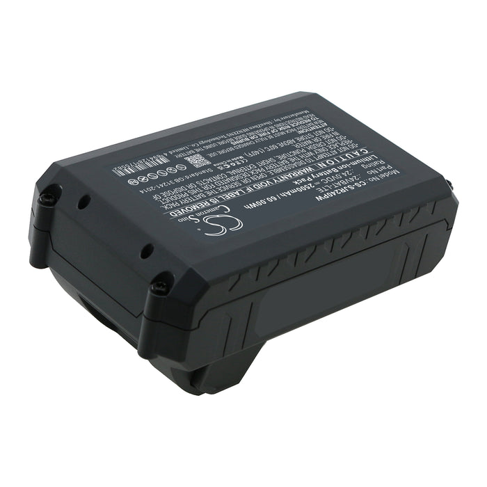 CS-SJR240PW : Battery for Snow Joe WA24C-LTE, MJ24C-14-XR, 24V-JB-LTE and others - Replaces Snow Joe 24VBAT-LTE