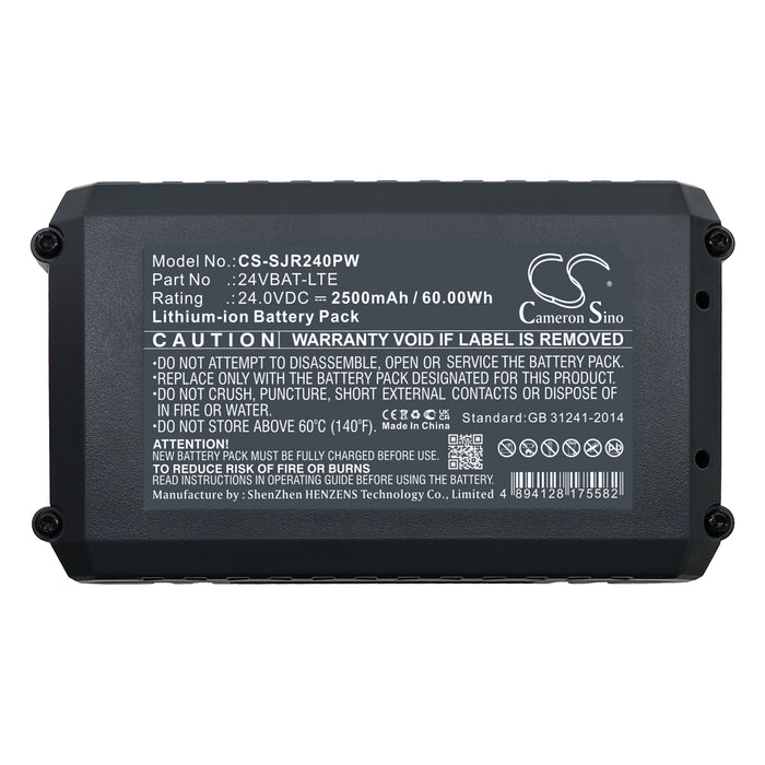 CS-SJR240PW : Battery for Snow Joe WA24C-LTE, MJ24C-14-XR, 24V-JB-LTE and others - Replaces Snow Joe 24VBAT-LTE