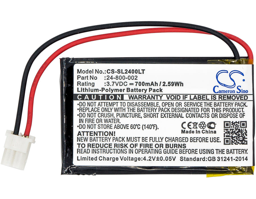 CS-SL2400LT : Battery for Solar LED Light SL-24000 - Replaces Solar LED Light 24-800-002, 24-800-006, PLB-24-800-006