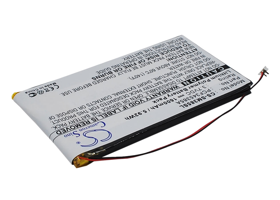 CS-SM385SL : Battery for Samsung Napster MP3 player, YP106G, PMPSGY910 and others - Replaces Samsung PCF345385A