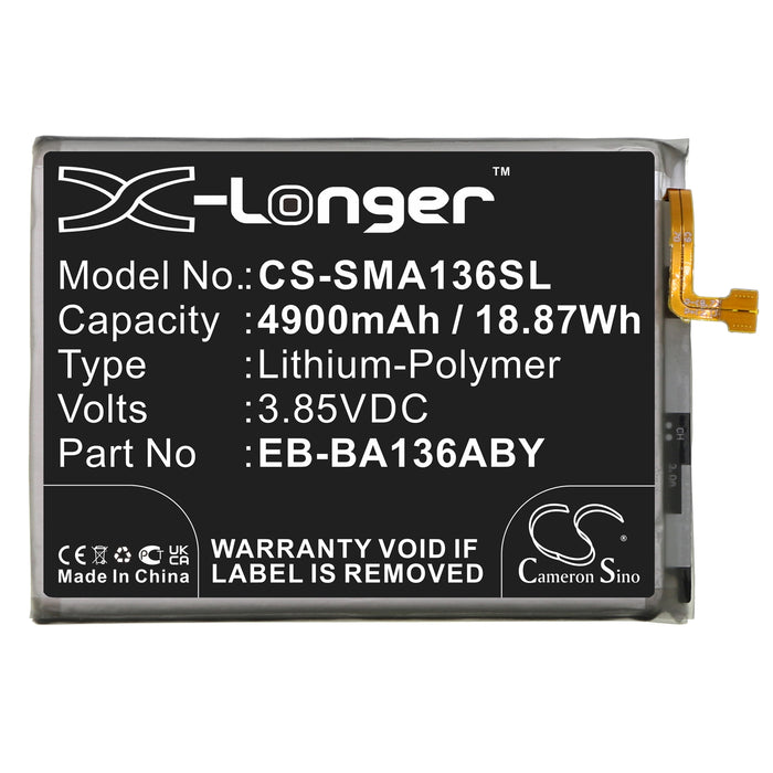 CS-SMA136SL : Battery for Samsung Galaxy A13 5G, SM-A136B/N, SM-A136M/DS and others - Replaces Samsung EB-BA136ABY, GH82-27431A