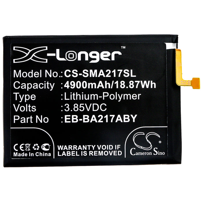 CS-SMA217SL : Battery for Samsung Galaxy A21s 2020, SM-A217F, SM-A217F/DSN and others - Replaces Samsung EB-BA217ABY, GH82-22989A