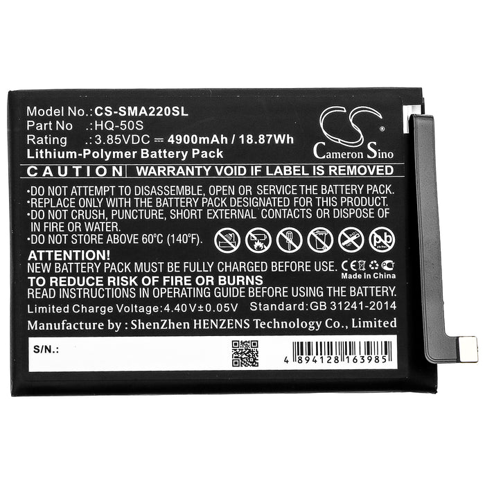 CS-SMA220SL : Battery for Samsung Galaxy A02, Galaxy A02 2021, SM-A022F and others - Replaces Samsung HQ-50S