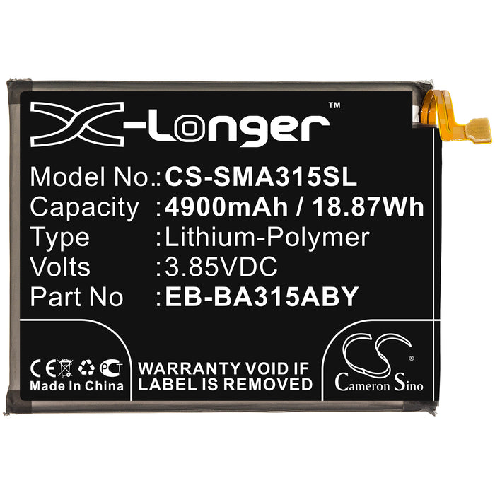 CS-SMA315SL : Battery for Samsung Galaxy A31, SM-A315, SM-A315F/DS and others - Replaces Samsung EB-BA315ABY