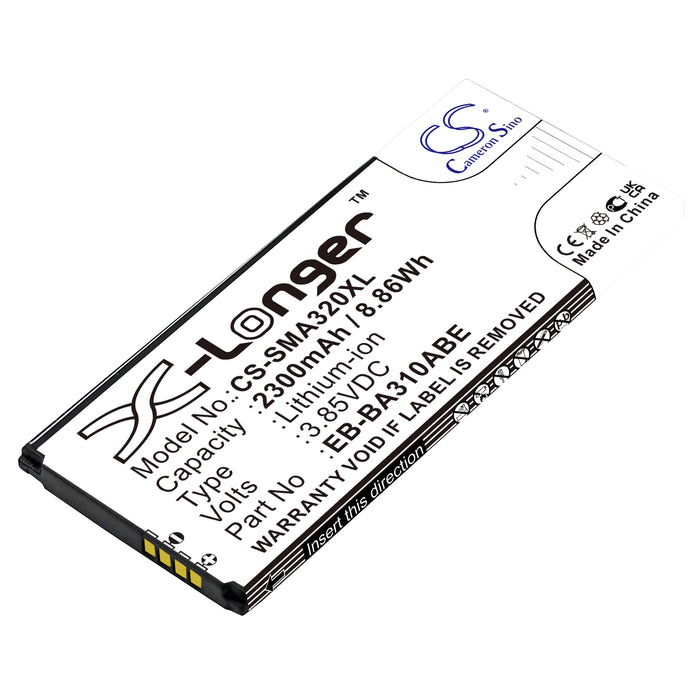 CS-SMA320XL : Battery for Samsung Galaxy A3 2016, Galaxy A3 2016 LTE, SM-A310 and others - Replaces Samsung EB-BA310ABE, GH43-04562A