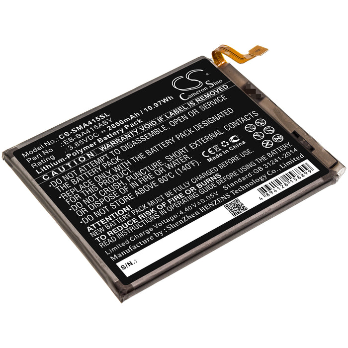 CS-SMA415SL : Battery for Samsung Galaxy A41 2020, SCV48, SC-41A and others - Replaces Samsung EB-BA415ABY, GH82-22861A