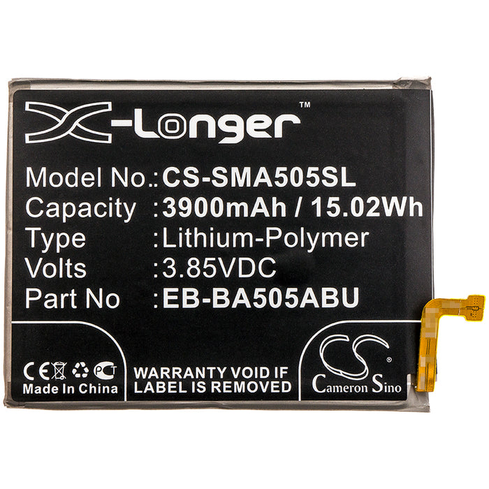 CS-SMA505SL : Battery for Samsung Galaxy A50, SM-A505FM/DS, Galaxy A50 2019 and others - Replaces Samsung EB-BA505ABN, EB-BA505ABU, GH82-19269A