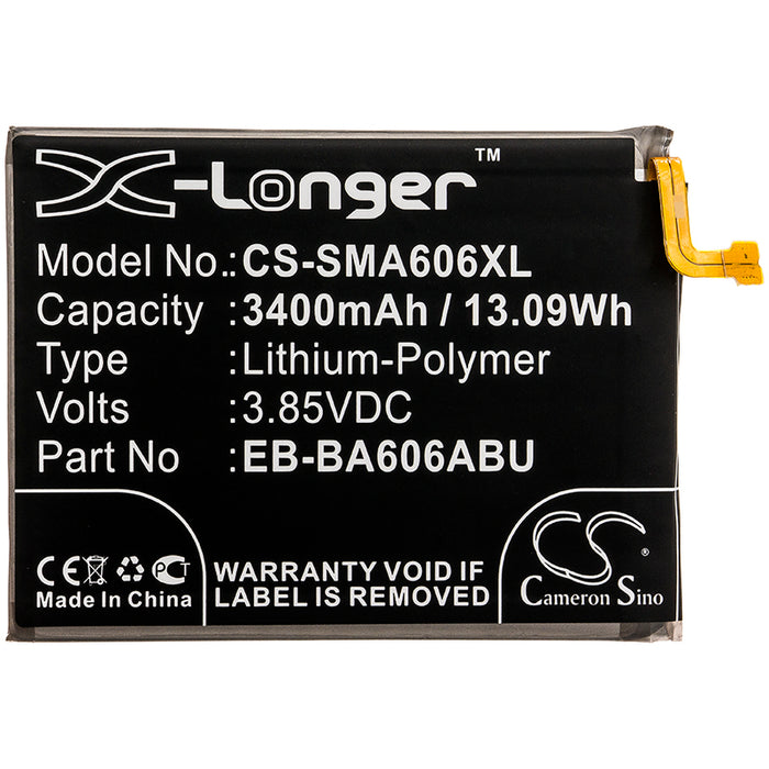 CS-SMA606XL : Battery for Samsung Galaxy A60, Galaxy A60 2019, SM-A6060/DS and others - Replaces Samsung EB-BA606ABU