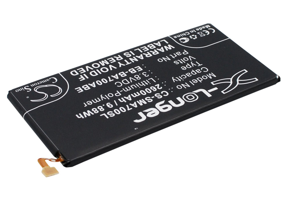 CS-SMA700SL : Battery for Samsung Galaxy A7, SM-A700F, SM-A700FD and others - Replaces Samsung EB-BA700ABE, GH43-04340A