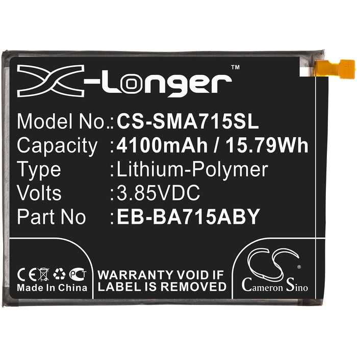 CS-SMA715SL : Battery for Samsung Galaxy A71, SM-A715F, SM-A716U and others - Replaces Samsung EB-BA715ABY, GH82-22153A