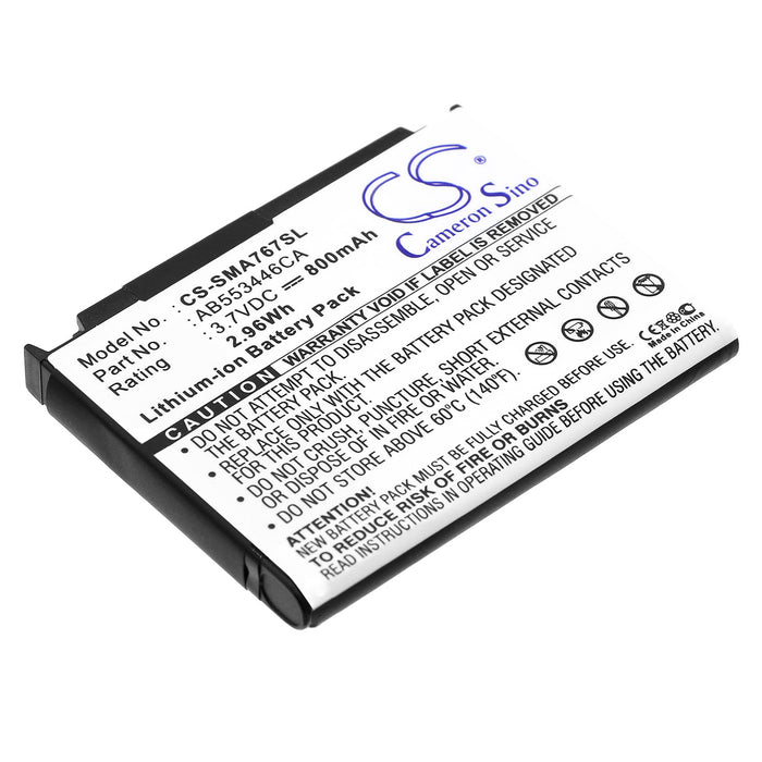 CS-SMA767SL : Battery for Samsung SGH-A767, SGH-A767 Propel - Replaces Samsung AB553446CA, AB553446CAB, AB553446CABSTD