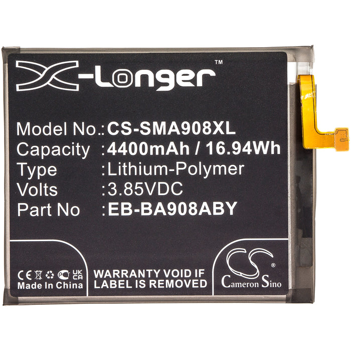 CS-SMA908XL : Battery for Samsung Galaxy A90 5G, SM-A908, SM-A908B and others - Replaces Samsung EB-BA908ABY, GH82-21089A