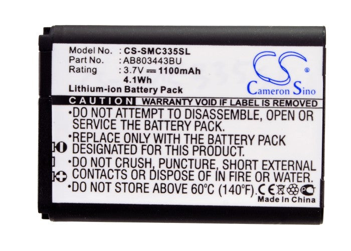 CS-SMC335SL : Battery for Samsung GT-C3350, Xcover C3350, Solid Xcover - Replaces Samsung AB803443BU