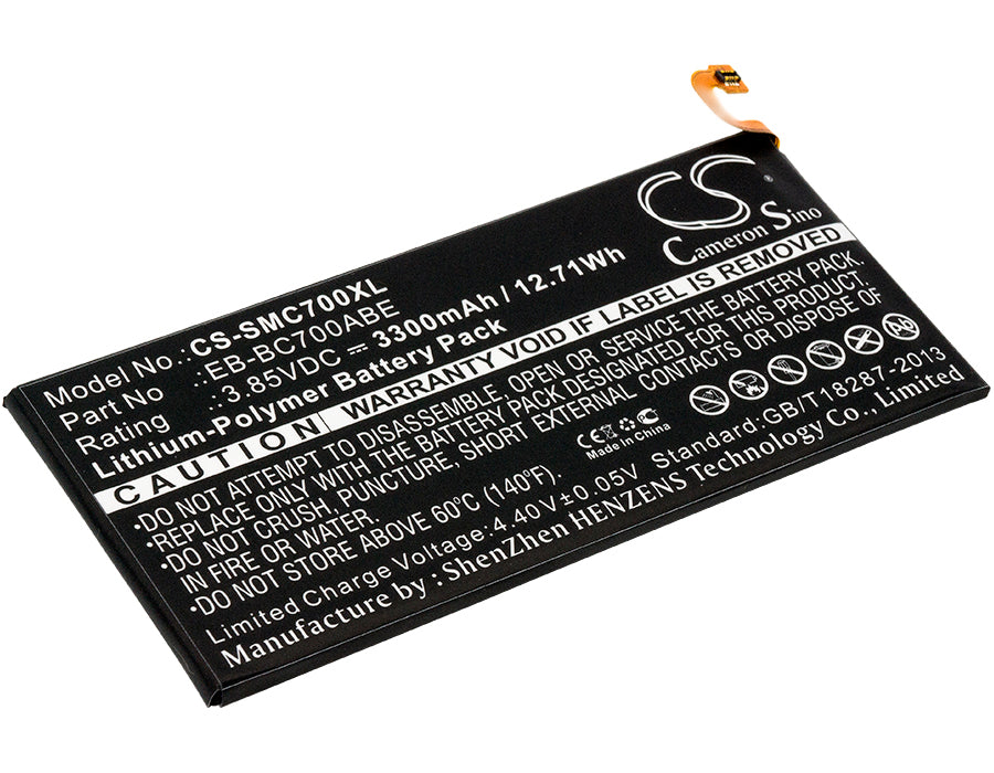 CS-SMC700XL : Battery for Samsung Galaxy C7, Galaxy C7 Duos, SM-C7000 and others - Replaces Samsung EB-BC700ABE, EB-BC700ABA, EB-BC701ABE