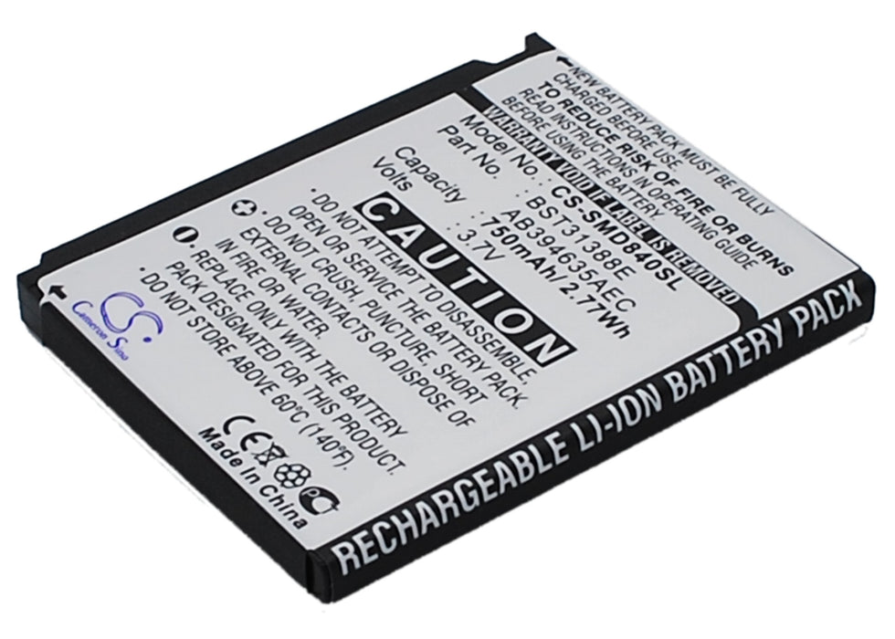 CS-SMD840SL : Battery for Samsung SGH-D848, SGH-D840, M359 - Replaces Samsung AB394635AEC/STD, AB394635CC, BST31388E