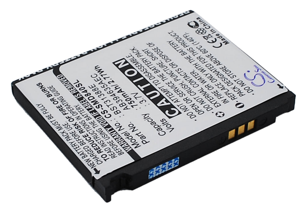 CS-SMD840SL : Battery for Samsung SGH-D848, SGH-D840, M359 - Replaces Samsung AB394635AEC/STD, AB394635CC, BST31388E