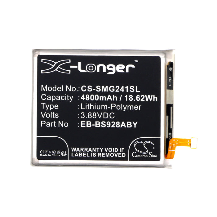 CS-SMG241SL : Battery for Samsung Galaxy S24 Ultra, SM-S928J, SM-S928Q and others - Replaces Samsung EB-BS928ABY, GH82-33387A