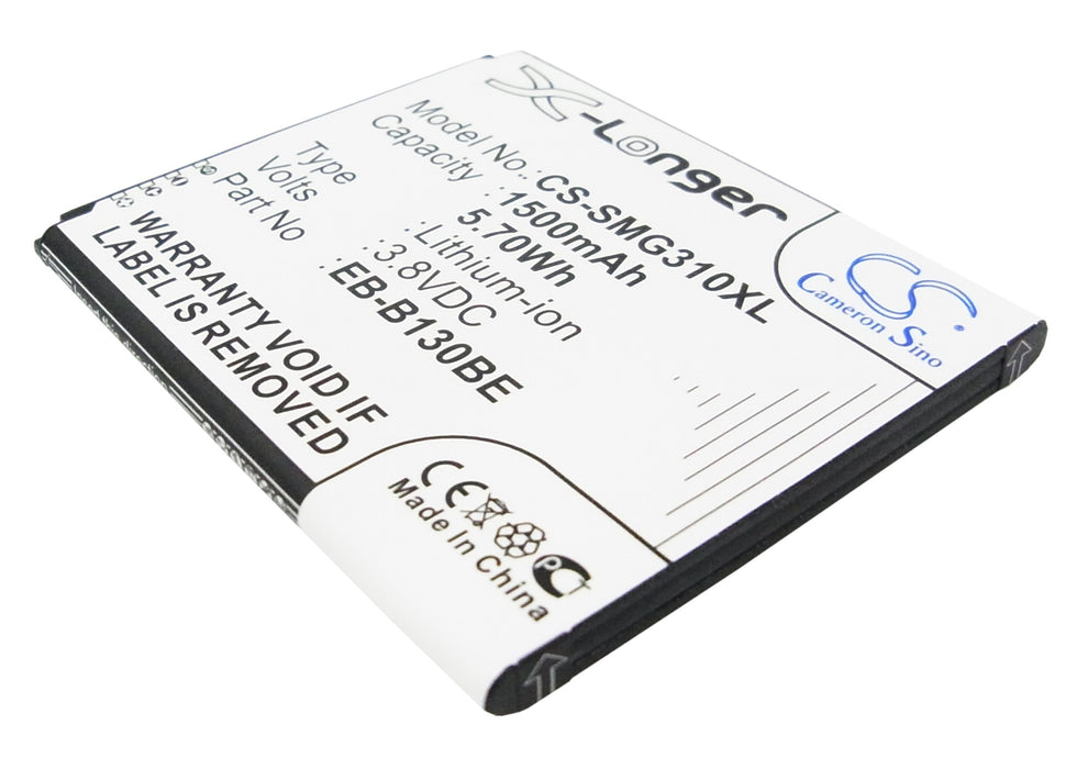 CS-SMG310XL : Battery for Samsung SM-G310, SM-G310A, SM-G310H and others - Replaces Samsung EB-B130BE, EB-BG313BBE, GH43-04256A