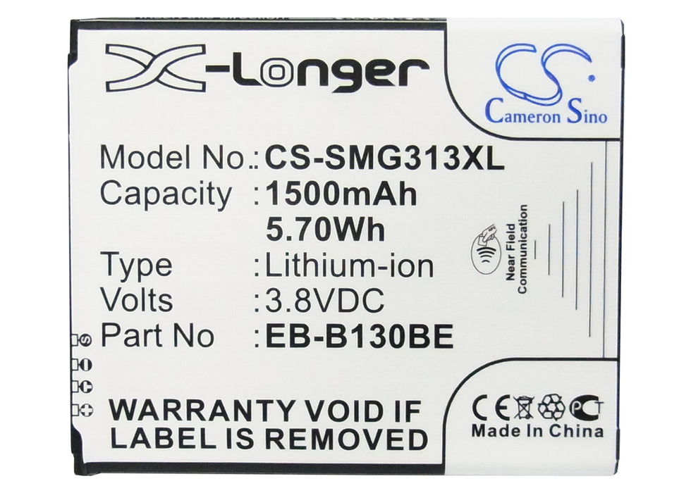 CS-SMG313XL : Battery for Samsung SM-G310, SM-G310A, SM-G310H and others - Replaces Samsung EB-B130BE, EB-BG313BBE, GH43-04256A