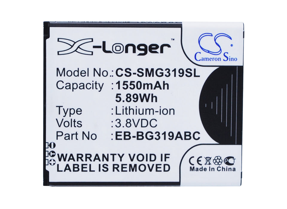 CS-SMG319SL : Battery for Samsung SM-G3139D, Galaxy Ace 4 CDMA, SM-G310A and others - Replaces Samsung EB-BG319ABC