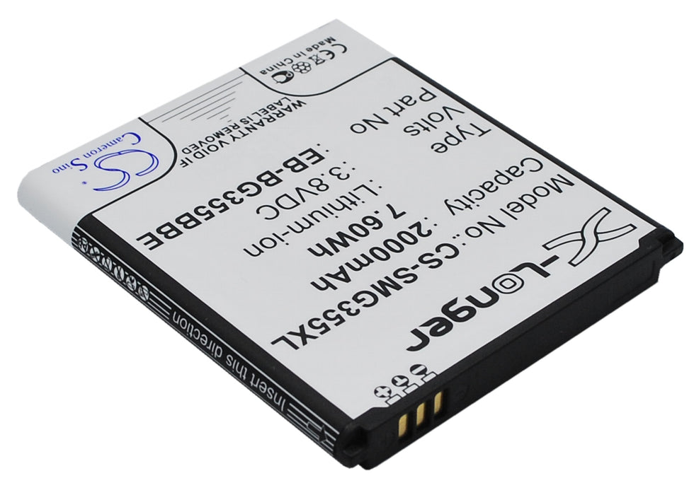 CS-SMG355XL : Battery for Samsung SM-G355, SM-G355H, Galaxy Core 2 and others - Replaces Samsung EB-BG355BBE