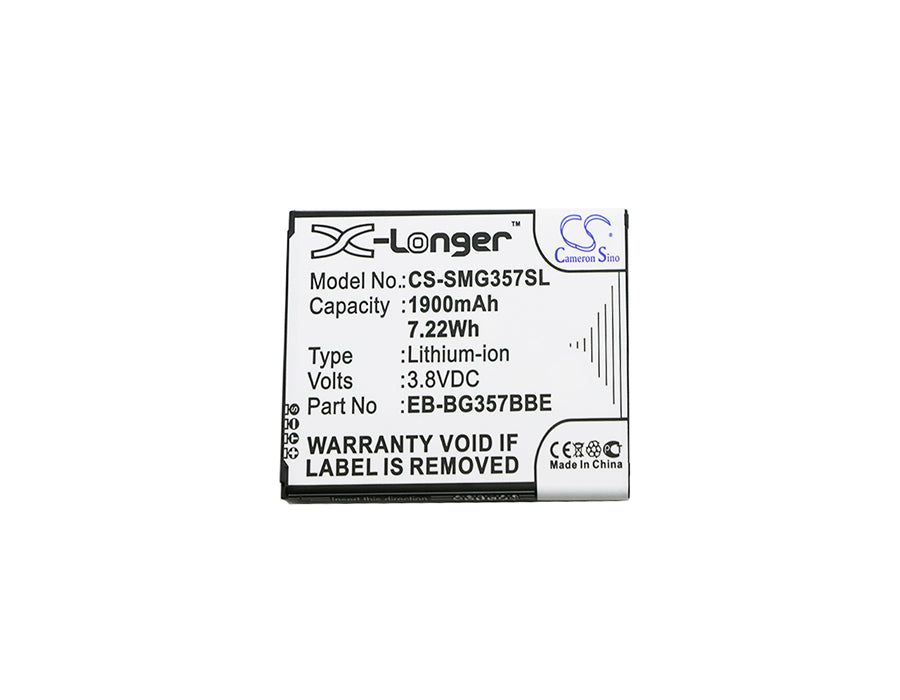 CS-SMG357SL : Battery for Samsung SM-G357M, Galaxy Ace Style LTE, SM-G357FZ and others - Replaces Samsung EB-BG357BBE, BG357BBZ, BG357BBU