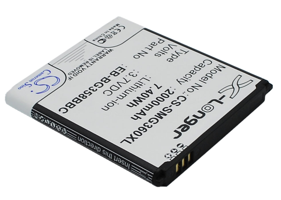 CS-SMG360XL : Battery for Samsung SM-G3588, SM-G3588V, SM-G3588D and others - Replaces Samsung EB-BG358BBC, EB-BG358BBE