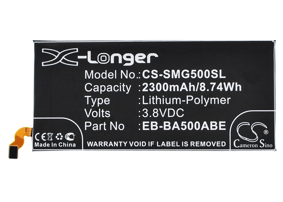 CS-SMG500SL : Battery for Samsung Galaxy A5, SM-A500H, SM-A5000 and others - Replaces Samsung EB-BA500ABE, GH43-04337A