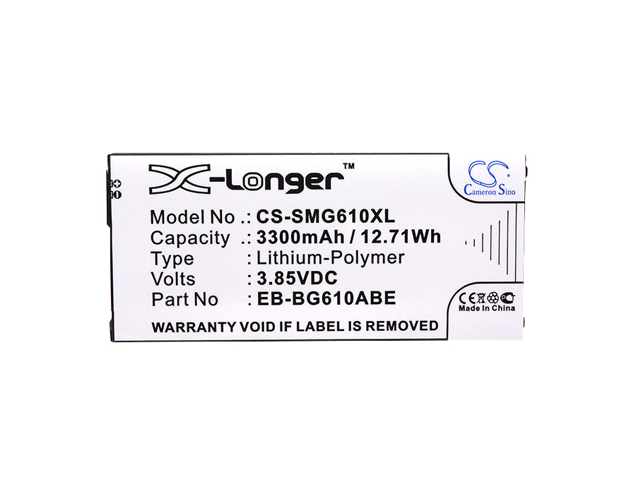 CS-SMG610XL : Battery for Samsung SM-G6100, Galaxy On7 2016 Duos, Galaxy On7 2016 Duos TD-LTE and others - Replaces Samsung EB-BG610ABE, EB-BG611ABE, EB-BG610ABA and others