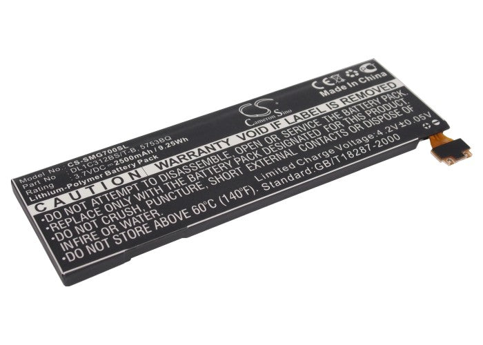 CS-SMG700SL : Battery for Samsung Galaxy Player 5.0, YP-G70C/NAW, YP-G70CWY/XAA and others - Replaces Samsung DL1C312BS/T-B, 5735BO